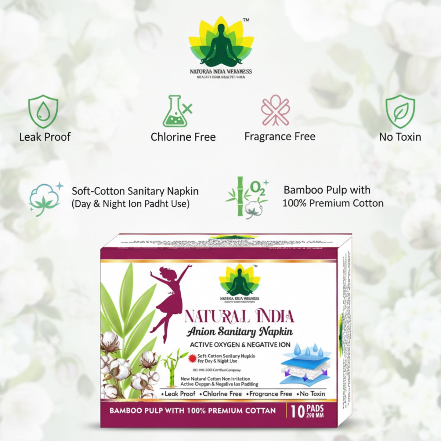 ANION SANITARY NAPKIN - 50 PADS