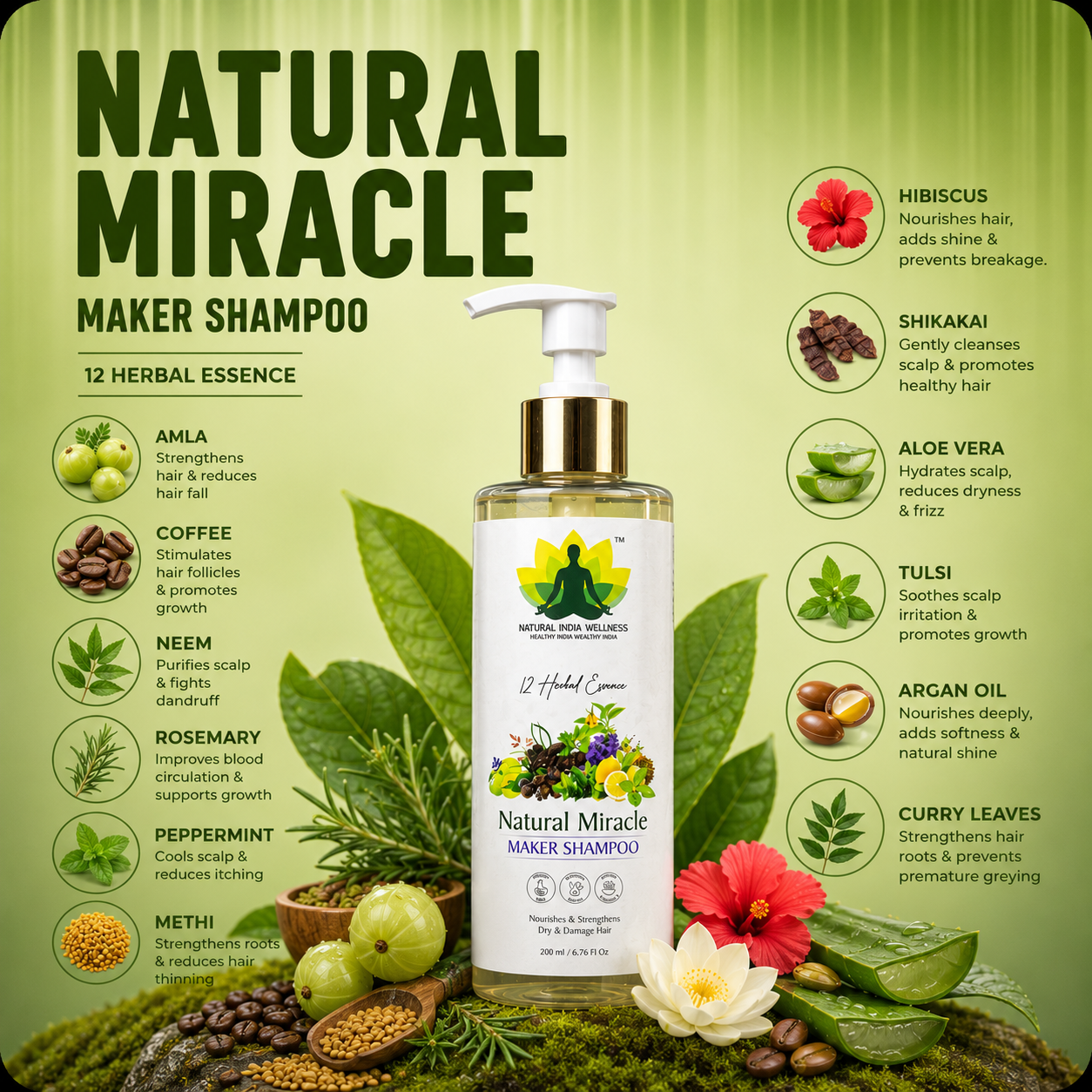 NATURAL MIRACLE MAKER SHAMPOO-200ML